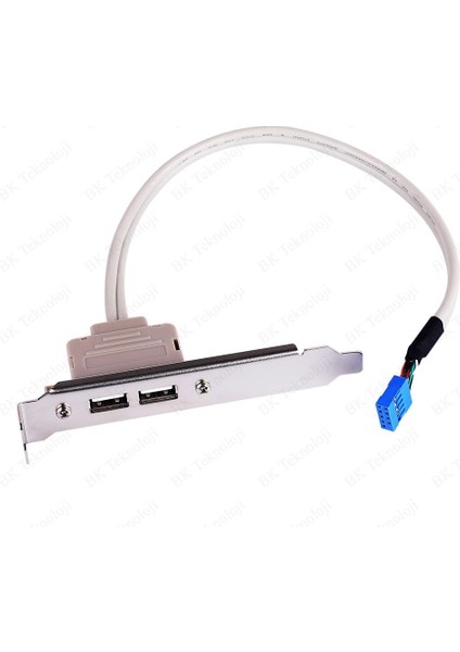 Pc Anakart 9 Pin Header 2 Port USB 2.0 Anakart Arka Panel Genişletme Braketi