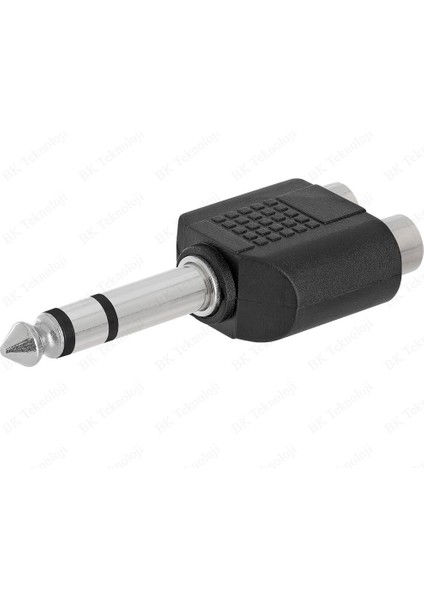 6.35MM 1/4 Erkek Stereo To 2rca Dişi Çevirici Adaptör