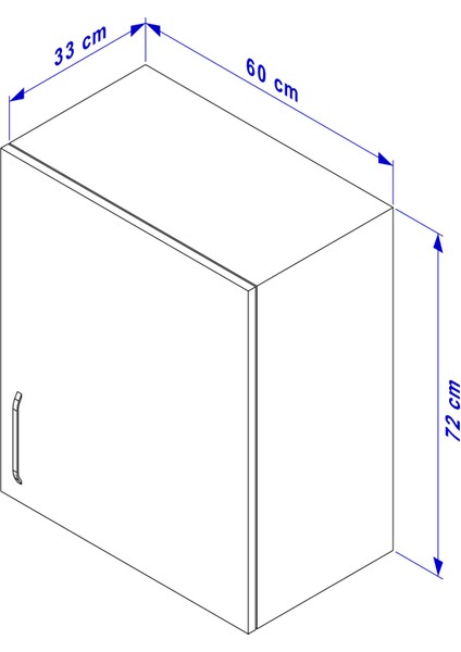 Mutfak Üst Dolabı 60 cm