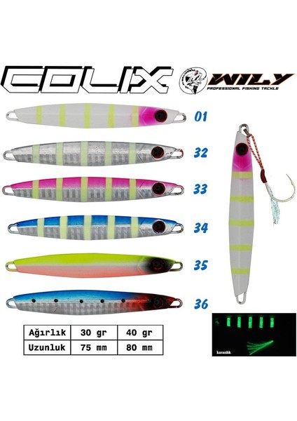 Colix Jig 40 gr 80 mm 34