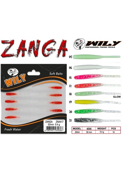 Zanga Lrf Silikon Yem 5 cm 0.4 gr 16