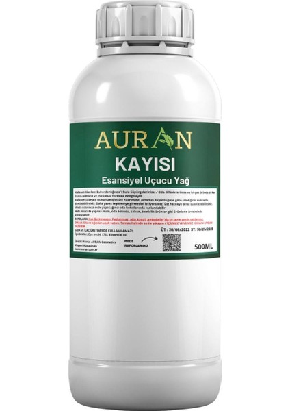 Kayısı Esansiyel Uçucu Yağ, Esans Koku Yağı Oda Kokusu 500 ml