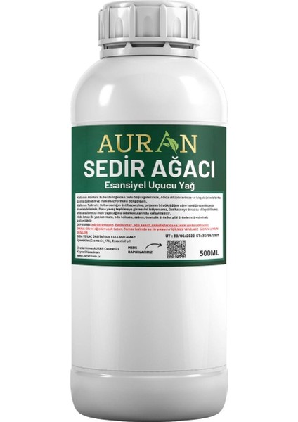 Sedir Ağacı Esansiyel Uçucu Yağ, Esans Koku Yağı Oda Kokusu 500 ml