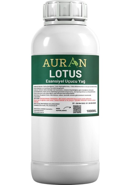 Lotus Esansiyel Uçucu Yağ, Esans Koku Yağı Oda Kokusu 1 lt