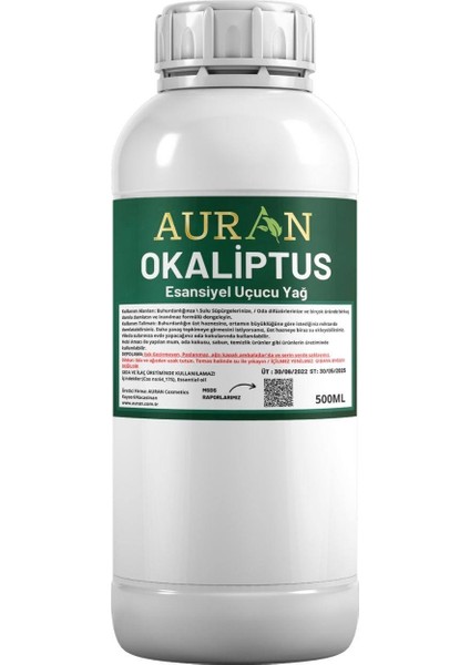 Okaliptüs Esansiyel Uçucu Yağ, Esans Koku Yağı Oda Kokusu 500 ml