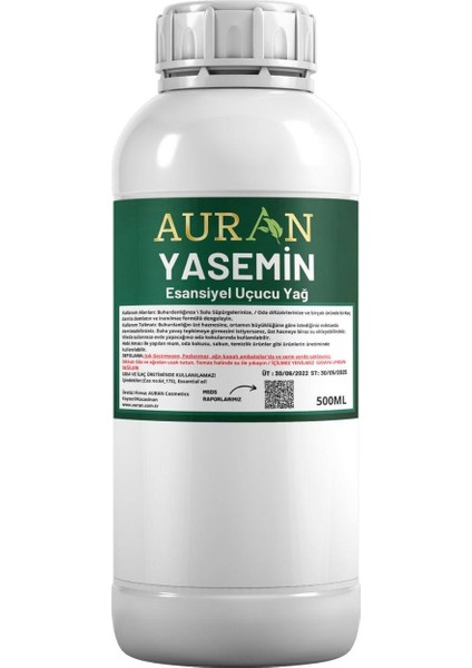 Yasemin Esansiyel Uçucu Yağ, Esans Koku Yağı Oda Kokusu 500 ml
