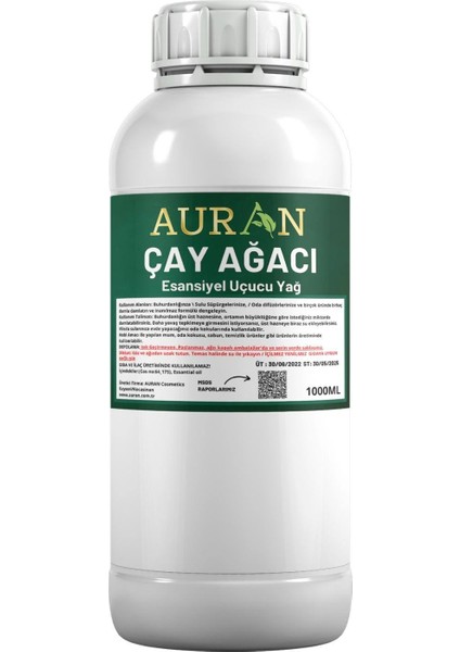 Cay Ağacı Esansiyel Uçucu Yağ, Esans Koku Yağı Oda Kokusu 1 lt