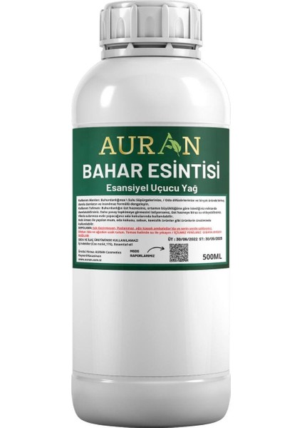 Bahar Esintisi Esansiyel Uçucu Yağ, Esans Koku Yağı Oda Kokusu 500 ml
