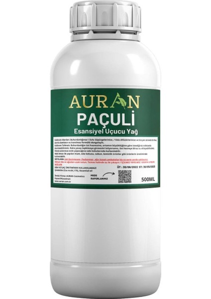 Paçuli Esansiyel Uçucu Yağ, Esans Koku Yağı Oda Kokusu 500 ml