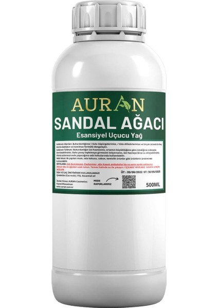 Sandal Esansiyel Uçucu Yağ, Esans Koku Yağı Oda Kokusu 500 ml
