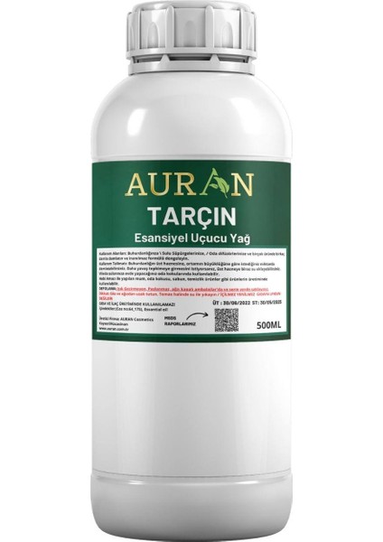 Tarçın Esansiyel Uçucu Yağ, Esans Koku Yağı Oda Kokusu 500 ml