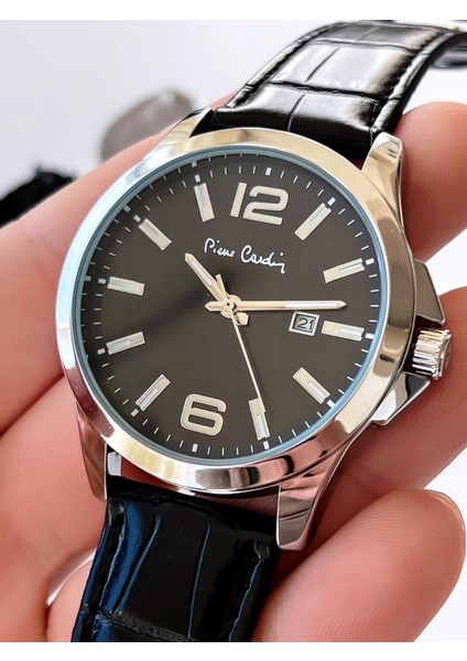 800411F08SY Pierre Cardin Deri Kordon Erkek Kol Saati 30 mt Su Gecirmez + Kaplan Gözü Bileklik fiyatları