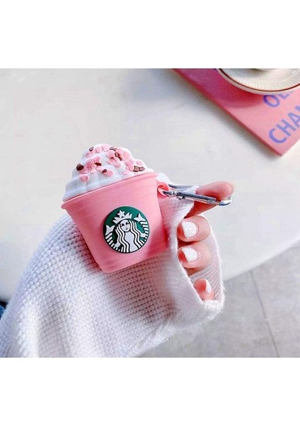 Sevimli Starbucks Airpods Silikon Koruma Kılıf 1. ve 2. Nesil Uyumlu Kılıf