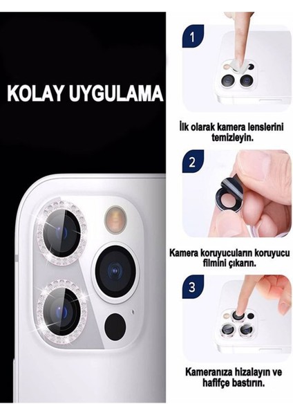 Apple iPhone 13 Yeşil Uyumlu Kamera Lensi Mercek Lens Koruyucu 13 Mini Uyumlu