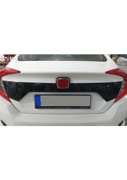 Honda Cıvıc Fc5 2016-2020 Bagaj Kapagı Plaka Üst Kaplaması Pıano Black fırsatları