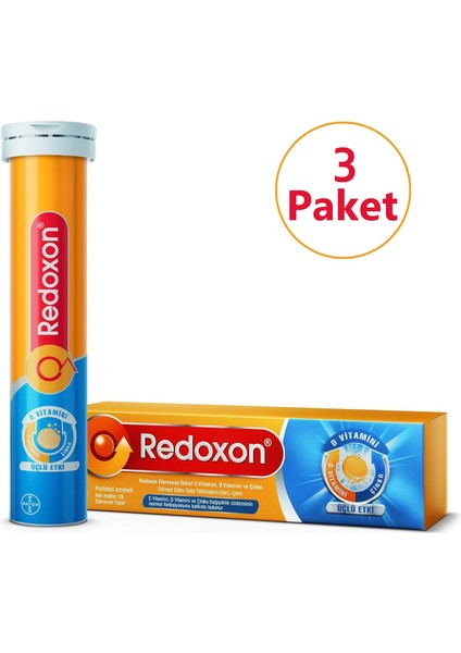 Üçlü Etki 15 Efervesan Tablet 3'Lü Paket