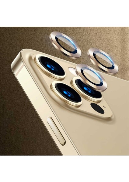 KVK Privacy Apple iPhone 13 Kamera Lensi Koruyucu Mercek Lens 13 Mini Uyumlu Gold