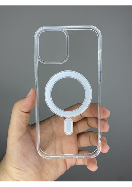 Apple iPhone 13 Pro Kılıf Magsafe Özellikli Şeffaf Kılıf Darbe Emici Sert Silikon modelleri
