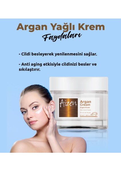 Argan Yağlı Cilt Bakım Kremi Argan Oily Skin Care Cream