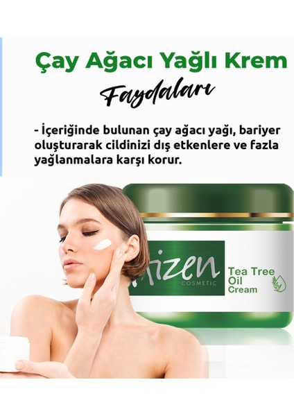 Çay Ağacı Yağlı Cilt Bakım Kremi Tea Tree Oily Skin Care Cream