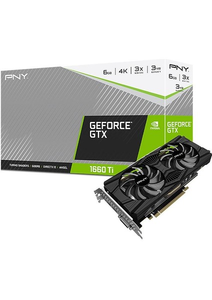 NVIDIA GTX 1660 Ti DUAL FAN 6GB GDDR6 192 Bit Ekran Kartı (RGB YOK)