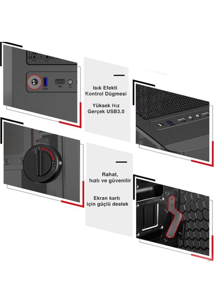 Nutly -i7-10700F 16GB 512GB M.2 NVME MSI RTX 3080 OC 10GB Oyuncu Masaüstü Bilgisayarı