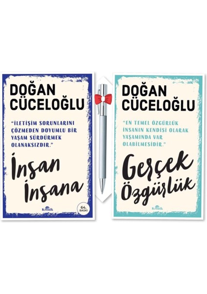 Gerçek Özgürlük - İnsan İnsana - 2 Kitap - Doğan Cüceloğlu + Caprice Kalem