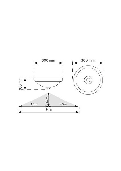 360 Derece PS CAM Hareket Sensörlü Tavan Armatürü Kırılmaz fırsatları