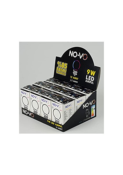 No-Vo 9WATT LED Ampul Beyaz 4 Adet