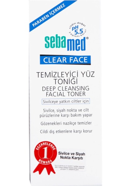 Clear Face Temizleyici Yüz Toniği 150 ml x 2 Adet