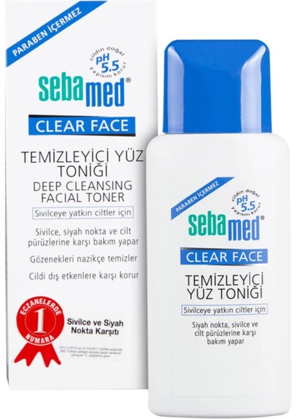 Clear Face Temizleyici Yüz Toniği 150 ml x 2 Adet