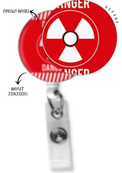 Danger Kırmızı Damla Yoyo Yaka Kartlığı fiyatları