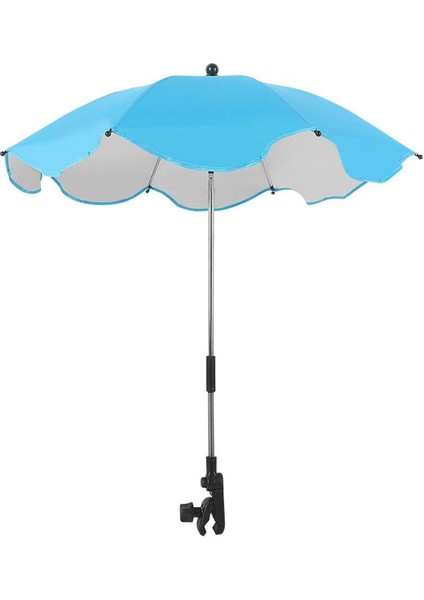 Bebek Arabası Için Ayrılabilir 360 Derece Ayarlanabilir 66 cm Şemsiye - Mavi