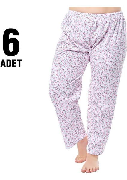 Fiyonklu Bayan Empirme Tek Alt Pijama 6'lı