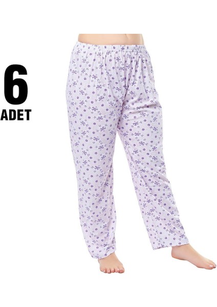 Fiyonklu Bayan Empirme Tek Alt Pijama 6'lı