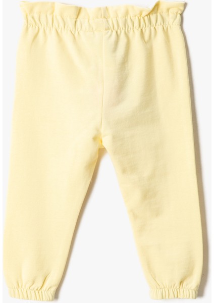 Basic Jogger Eşofman Altı Beli Büzgülü Lastikli Şardonlu