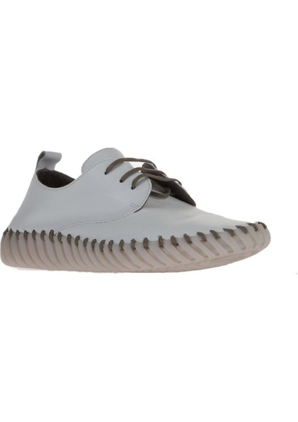 Beyaz Gri Deri Erkek Spor Ayakkabı modelleri