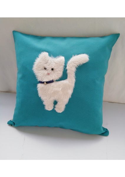 Kedili Keten Kırlent