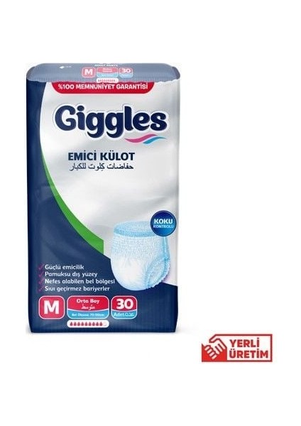Emici Külot Hasta Bezi M Beden 30 Adet