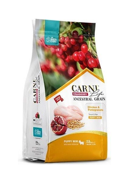 Life Carni Dog Puppy Tavuk/narlı Mini Irk Köpek Maması 2.5 kg