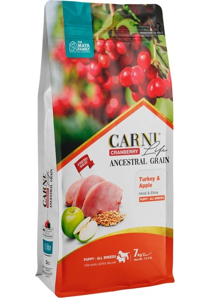 Life Carni Dog Puppy Hindi/elmalı Köpek Maması 7 kg