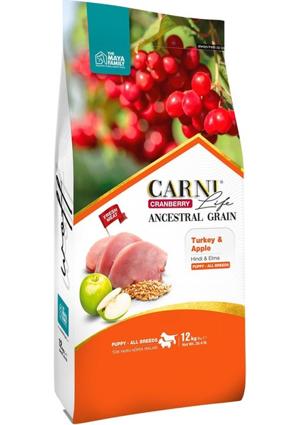 Life Carni Dog Puppy Hindi/elmalı Köpek Maması 12 kg