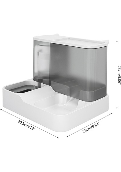 2 Aradan 1 Köpek Besleyici Yükseltilmiş Duruş Kedi Maması Su Kasesi Çift Kase Anti Sızdır (Yurt Dışından)
