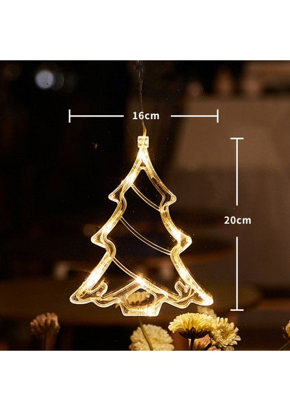 2 Pcs LED Noel Işığı Noel Ağacı Asılı Süs Ev Pencere Dekorasyonu (Yurt Dışından)