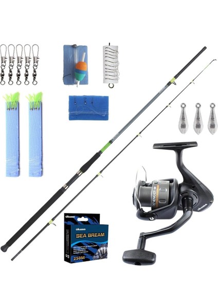 Okuma Revenger 55 - Daiwa Sensör 180CM Tekne Olta Seti
