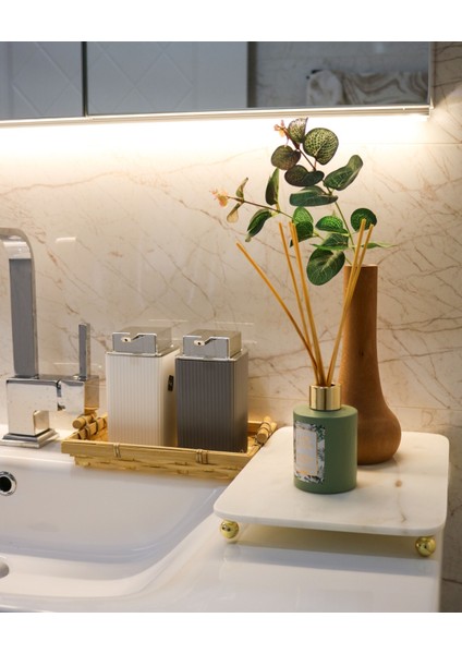 Beyaz Mermer Stant 28 cm Banyo Düzenleyici Dekoru Dikdörtgen fiyatları