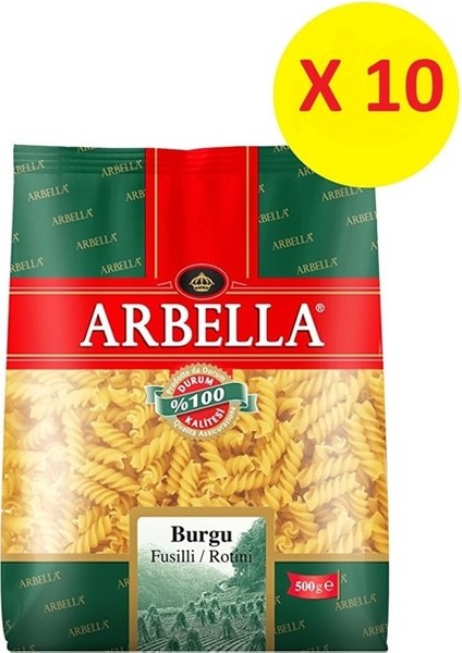 Burgu Makarna 500 gr x 10 Adet