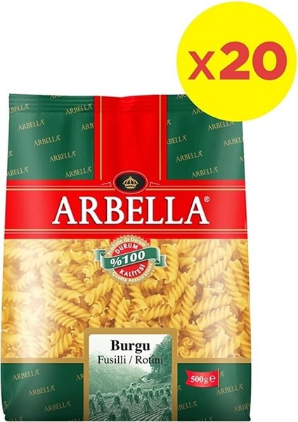 Burgu Makarna 500 gr x 20 Adet