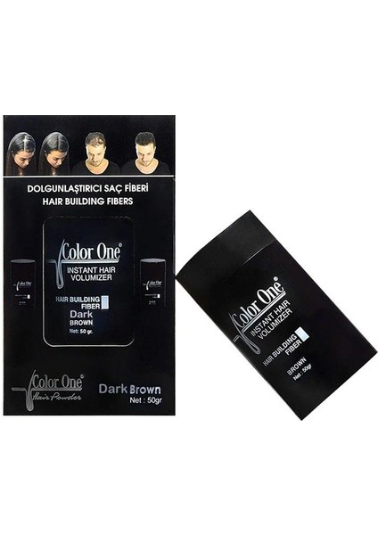 Color One Dark Brown - Koyu Kahve 50 Gr Pudra Toppik