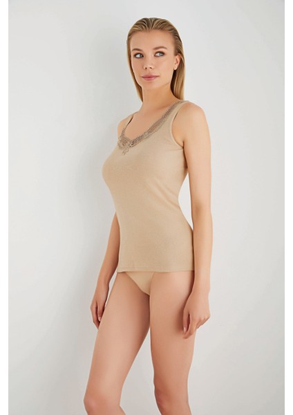 6'lı Ribana Gipürlü Atlet